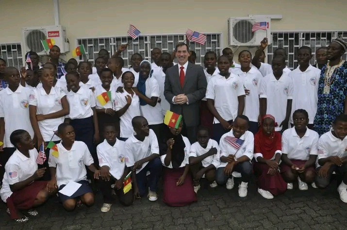 ALC Douala students engaging with US Embassy representatives, building bridges between Cameroon and the United States through education